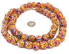 Round Kiffa Mauritania Glass African Trade Beads-collectible- 1253