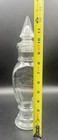 Vintage Drug Store  Apothecary Jar Glass Decanter Cathedral Pointed Lid 13  Tall