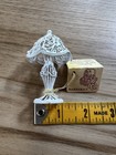 Dollhouse Miniature Table Lamp 1 12 White Metal 3 In Filigree With 