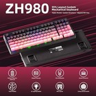 Zh980 Pink Mechanical Gaming Keyboard 95  Full Size Linear Switch