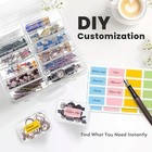Small Bead Organizers And Storage  12 Clear Plastic Boxes With Hinged Lids  