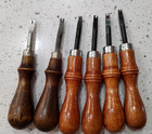Lot Of 6 Edge Beveler Tools For Leather Work Craftool  2 3 3 4 4 5