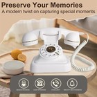 Retro Vintage Original White Phone Audio Guestbook Phone For Desk Hotel Decor