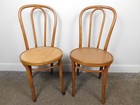 Pair Vintage Antique Thonet Bentwood Cafe bistro Chair French Polish Czech Style