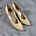 Ysl Yves Saint Laurent Nude Patent Leather Heels Size 8 5 74289