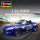 Bburago 1 24 Mazda Mx-5 Alloy Diecast Vehicle Sports Car Model Collection Nib