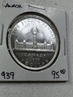 1939 Canada 1 Dollar Large Silver Coin Royal Visit