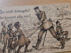 Wwi Imperial German Soldiers Military Feldpost Humor Postcard Early War 1914
