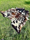 Genuine Brown And White Cowhide Rug  Brazilian Hair On Cowhide Rug  Real Cowhide