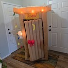 Gemmy Christmas Inflatable 6 Ft Tall Animated Led Lighted Outhouse Santa Outd   