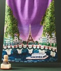 Anthropologie Holiday In The City Paris Cotton Dish Tea  Kitchen Towel 28 X 21   