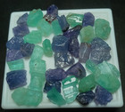 10 Pcs Emerald  Blue Sapphire Mix Rough Lot  Mix Specimen  Size 6 To 10mm 