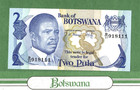 World Banknotes Botswana 2 Pula 1982 P 7b Unc Prefix B 11 918111 Lucky