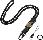 Paracord Key Lanyard For Men Black Neck Lanyard For Keys With Cool Usa Flag Knit