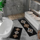 Nuanchu 2 Pcs Western Aztec Bathroom Rugs Boho Aztec Bath Mat Non Slip