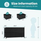 Gianna Premium Durable Black 5-drawer Dresser  Large Capacity Fabric Organizer