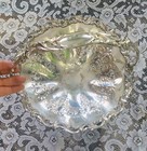     ornate Art Nouveau Silverplated Bread Fruit   Nut Basket W  Handle   Pedistal 