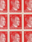 Wholesale Stamp Germany 10 Full Sheets 1941 Wwii War 12 Pf Hitler Mnh