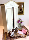 1 12 Cabinet Miniature Bedroom Wardrobe Closet Miniature Chest Wooden Furniture
