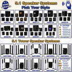 5 1 Speaker System 5 1-channel With Led Lights And Bluetooth Home Theater Spe   