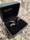 Will Work Jewelery Moss Agate Engagement Ring   Wedding Band Set 10k White Gold
