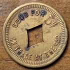 1913 Peoria  Illinois Il Carl Scharder Schrader  saloon  Good For 5   Trade Token