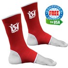 Ankle Foot Support Anklet Mma Boxing Brace Guard Pads Kick Muay Thai Ufc Red  
