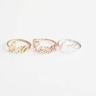 Custom Name Ring Letters  Bridesmaids Rings Open Wedding Band Gift Women Jewelry