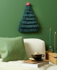 Craft Kit Vintage Style Christmas Tree Latch Hook Diy Holiday Decor   17 5x19in 