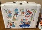 Vintage 1964 Disneyland It   s A Small World Vinyl Lunch Box   Aladdin 8oz Thermos