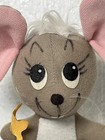 Vintage Dakin Dream Pets 1975 Cute Gray Mouse W  Cheese 6  Plush Stuffed Animal