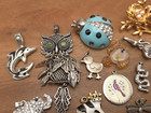 Vintage-now 15 Pcs Animals Bugs Pendant Charms Craft Parts Jewelry Making Lot 20