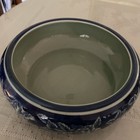 Vintage Chinese Bowl 12 Inch With 9 5 Inch Opening Deep Blue Peony Pattern