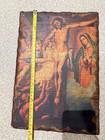Retablo Mexican Wood Painting Jesus Crucifixion Our Lady Guadalupe Angels Demon
