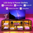 Led Tv Stand For 80 85  Tv With Power Outlets Console Entertainment Center Table
