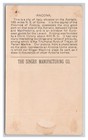 The Singer Manufacturing Co  Italy Vintage   1892 Advertising Trade Card