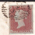 1841 Sg8 1d Red Brown Plate 96 Cover London To Rochester Very Fine  kk 