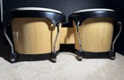 Cp Lp Latin Percussion Bongos Natural Wood Black Hoops