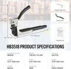 Meite Hb3518 Box Stapler Manual Carton Closer 16 Gauge 1-3 8  Crown 3 4  Leg
