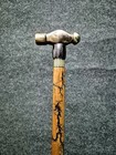 Vintage Solid Axe Head Handle Victorian Handcrafted Wooden Walking Stick Cane