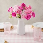 100 Pack Artificial Pink Roses For Wedding Wall Decoration  3-inch Flower Heads