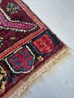 Rare Antique Konya Karapinar Mini Rug 22x44 In 100 Yo Natural Dye Turkish Rug