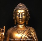16 5  Tibet Buddhism Pure Bronze Shakyamuni Sakyamuni Amitabha Buddha Statue