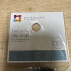 Curtain Round Rod Rings With Clips   14 Pieces  Black New In Package Metal 1 5   