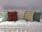 Dollhouse Miniature Handmade Set Of 8 Assorted Solid Pillows cushions