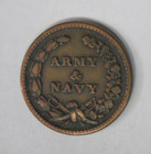 1863 Army And Navy Patriotic Civil War Token   Circulated   Free Shipping