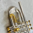 New Bb  Trumpet Sliver Plated Brass Keys Professional Brass Instrument With Case