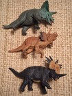 Lot Of 3 Vintage 96-2008 Safari Ltd Triceratops Styracosaurus Dinosaur Figures 