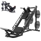 2 In 1 Home Gym Leg Press Hack Squat Machine Linear Bearing Calf Block Lower