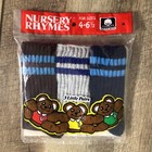 Vintage Nursery Rhymes 3 Pair Striped Children s Socks Size 4-6 5 Usa Made Nos